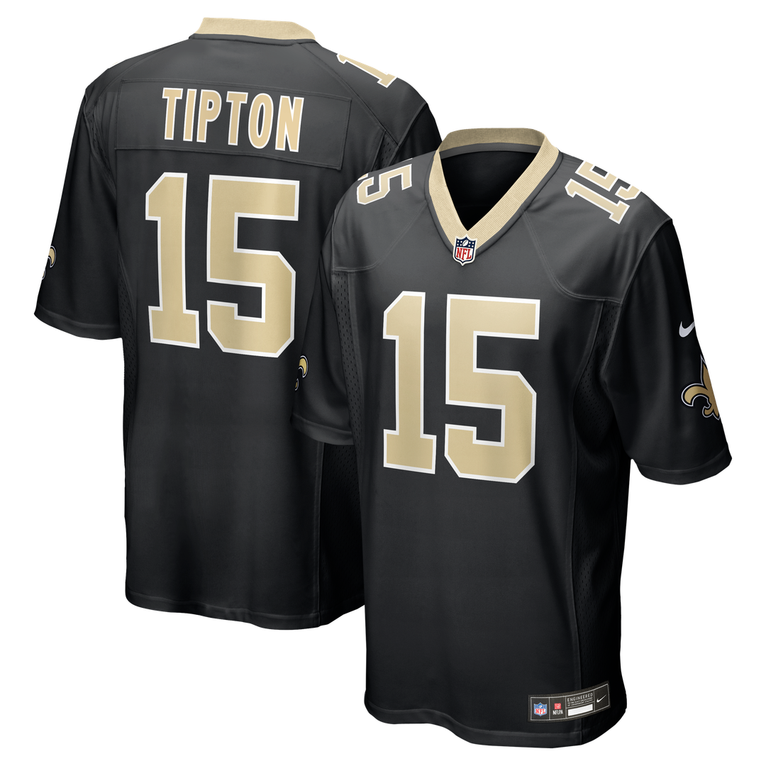Mason Tipton New Orleans Saints Game Jersey - Black