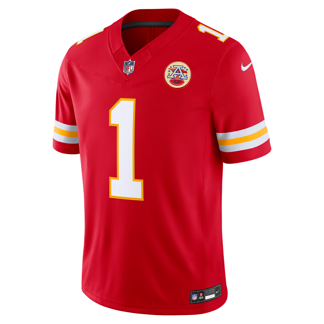 Xavier Worthy Kansas City Chiefs Vapor F.U.S.E. Stitched Limited Jersey - Red