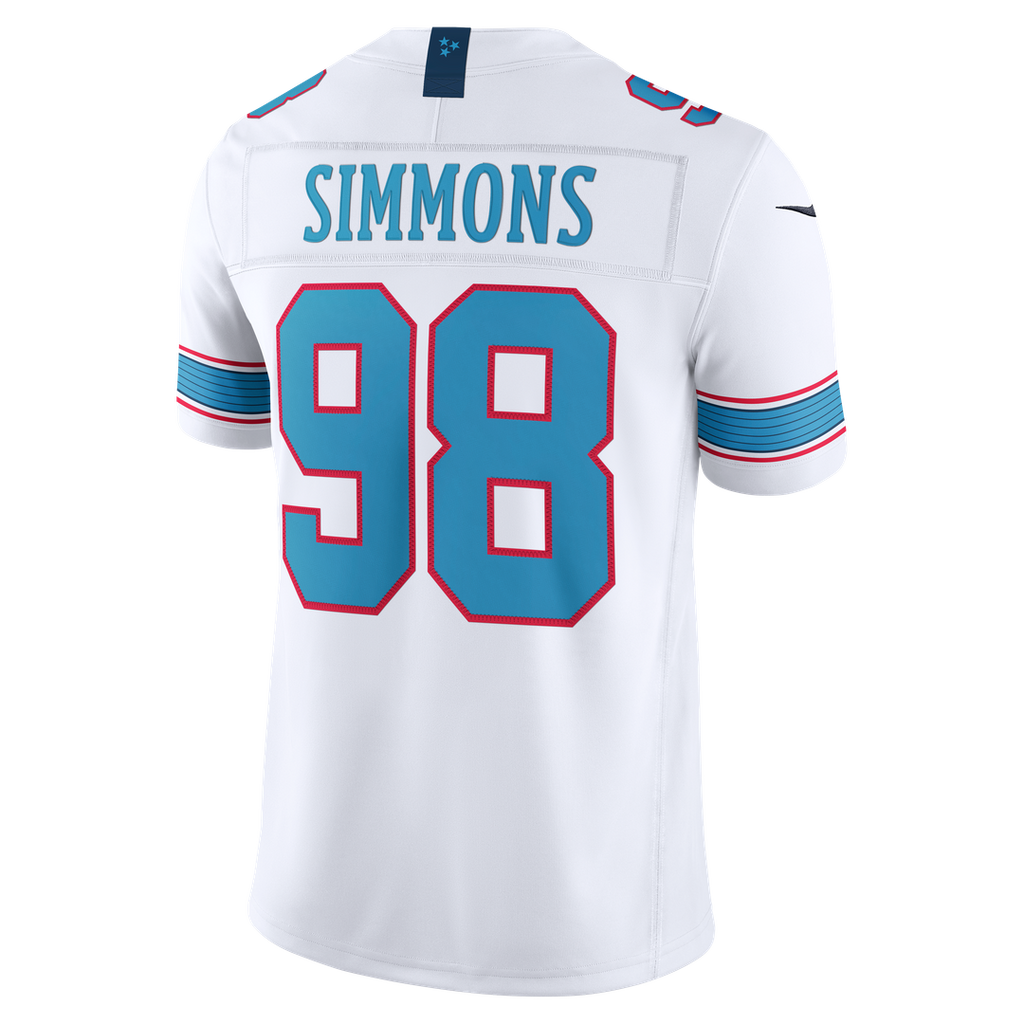 Jeffery Simmons Tennessee Titans Vapor F.U.S.E. Stitched Limited Jersey - Light Blue