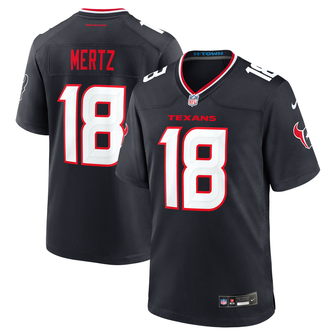Graham Mertz Houston Texans Game Jersey - Navy