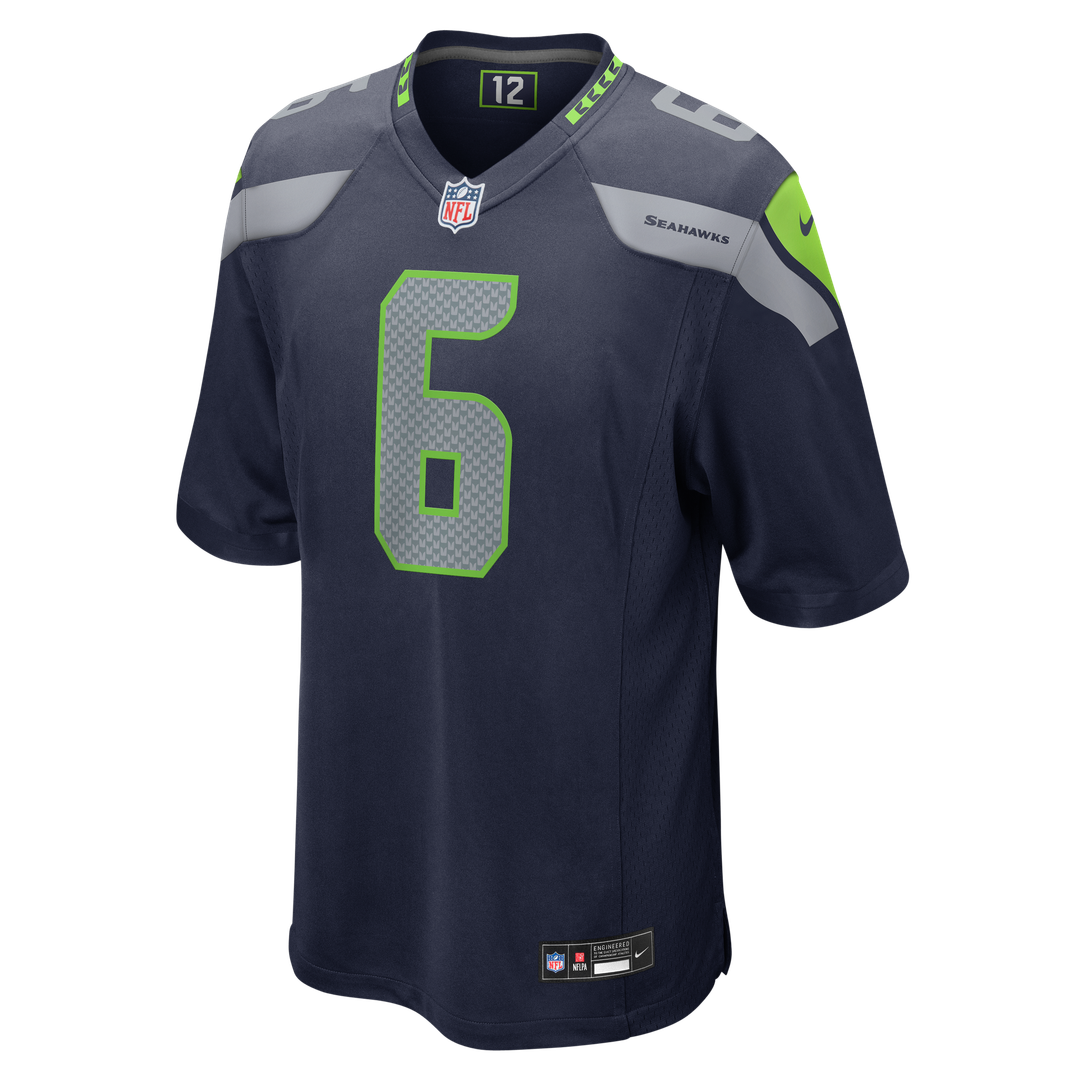 Jalen Milroe Seattle Seahawks Game Jersey - College Navy