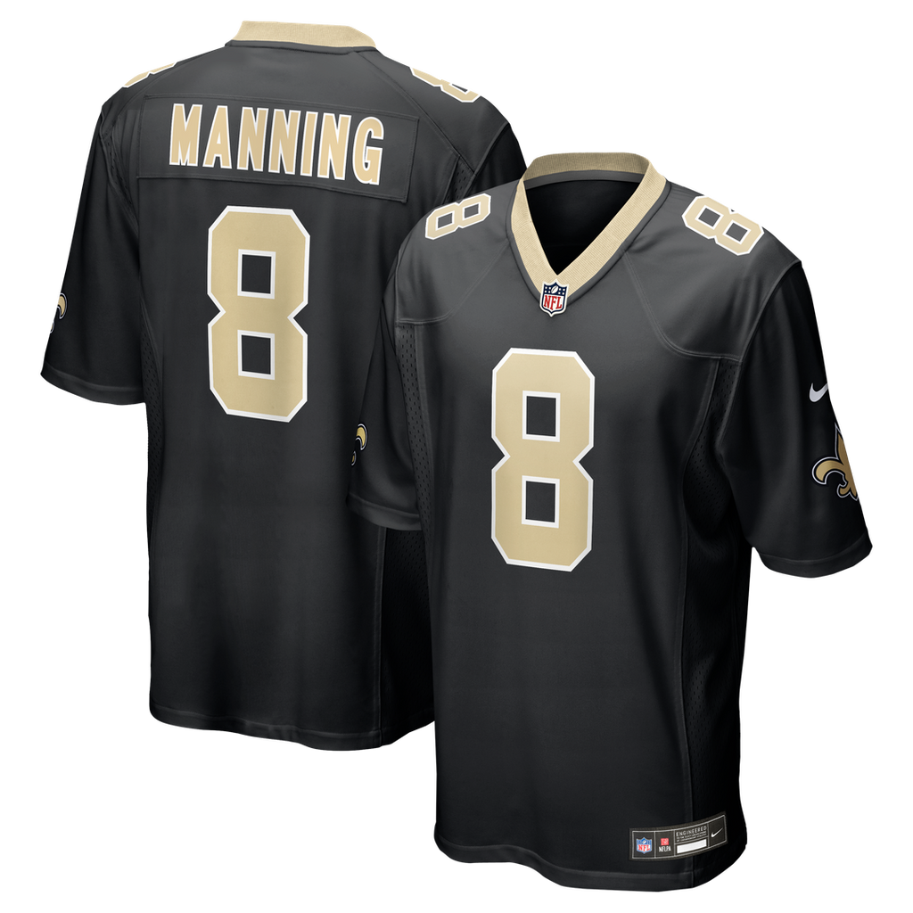 Archie Manning New Orleans Saints Game Jersey - Black