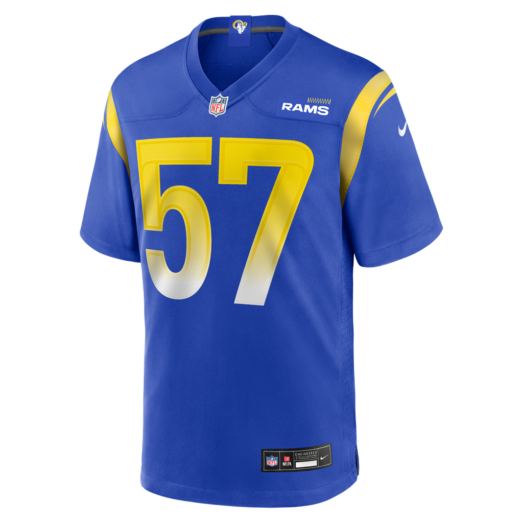 Ty Hamilton Los Angeles Rams Game Jersey - Royal Blue