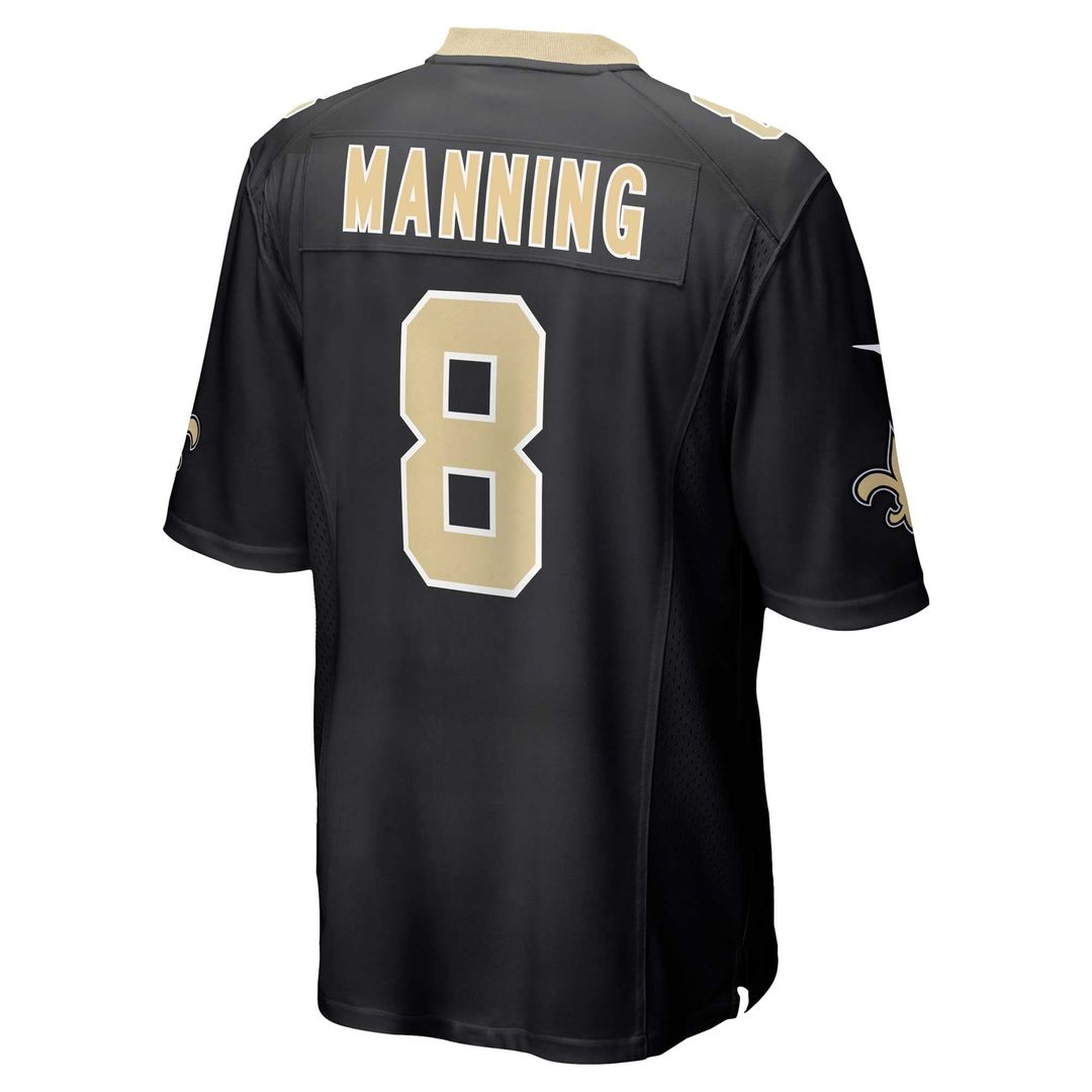 Archie Manning New Orleans Saints Game Jersey - Black