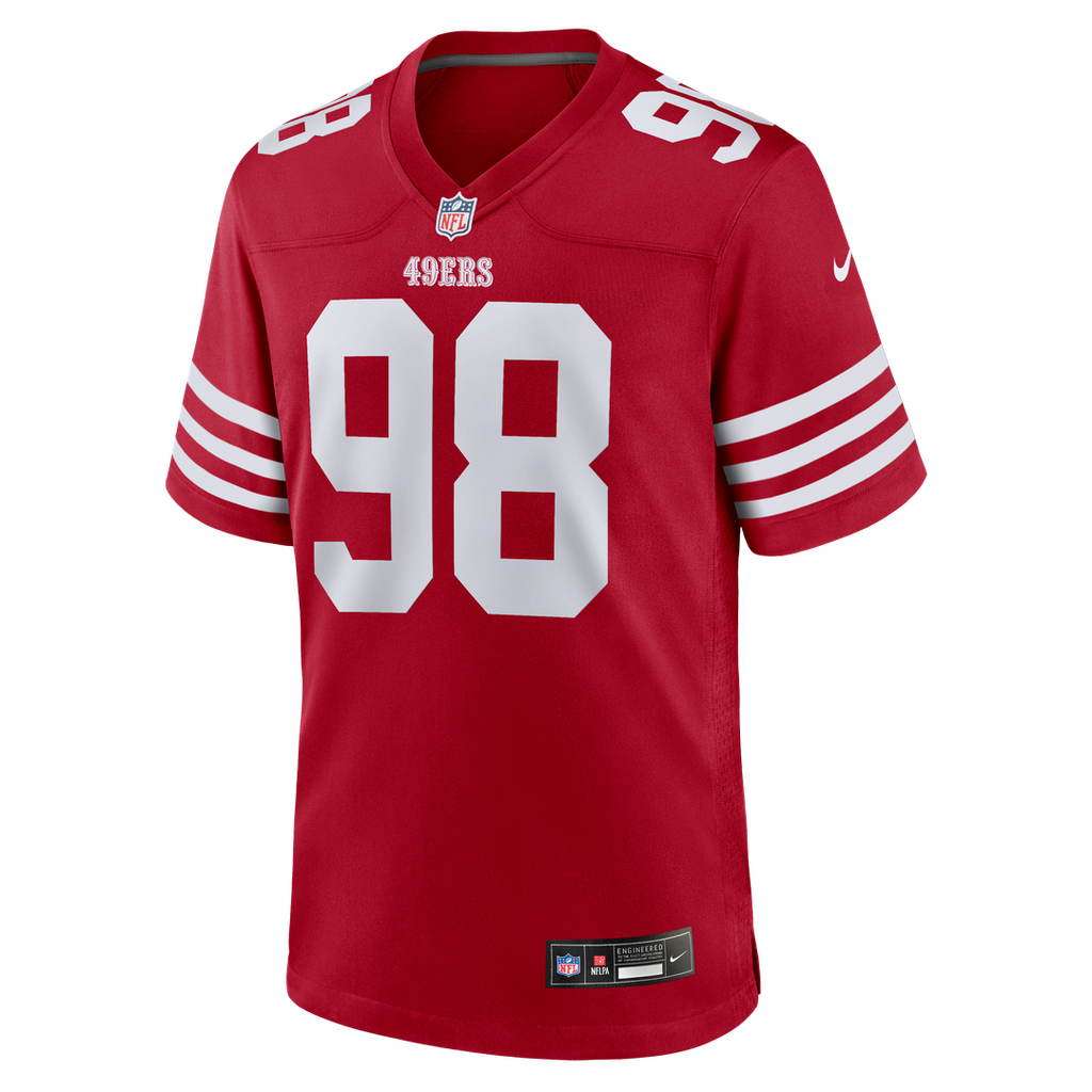 Mykel Williams San Francisco 49ers Game Jersey - Scarlet