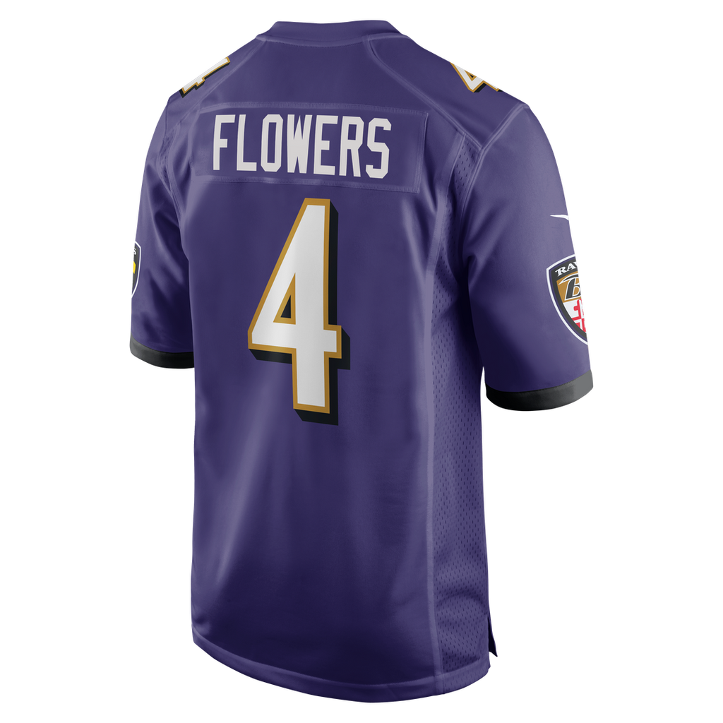 Zay Flowers Baltimore Ravens Game Jersey - Purple