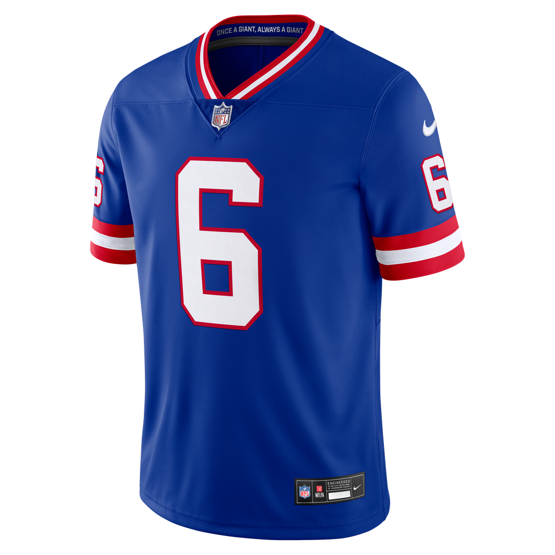 Jaxson Dart New York Giants Vintage White Vapor Untouchable Stitched Limited Jersey - White