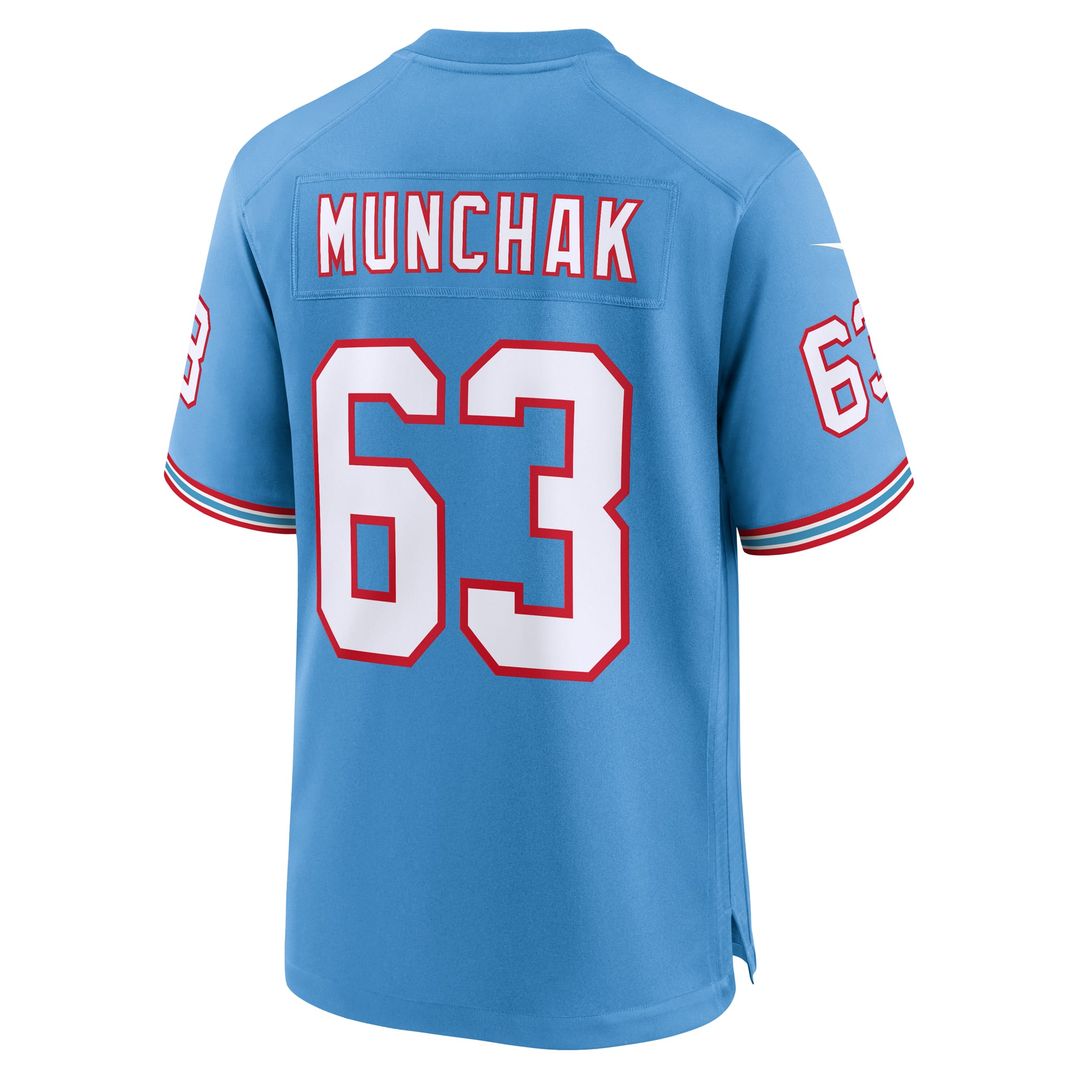 Mike Munchak Tennessee Titans Alternate Game Jersey - Light Blue