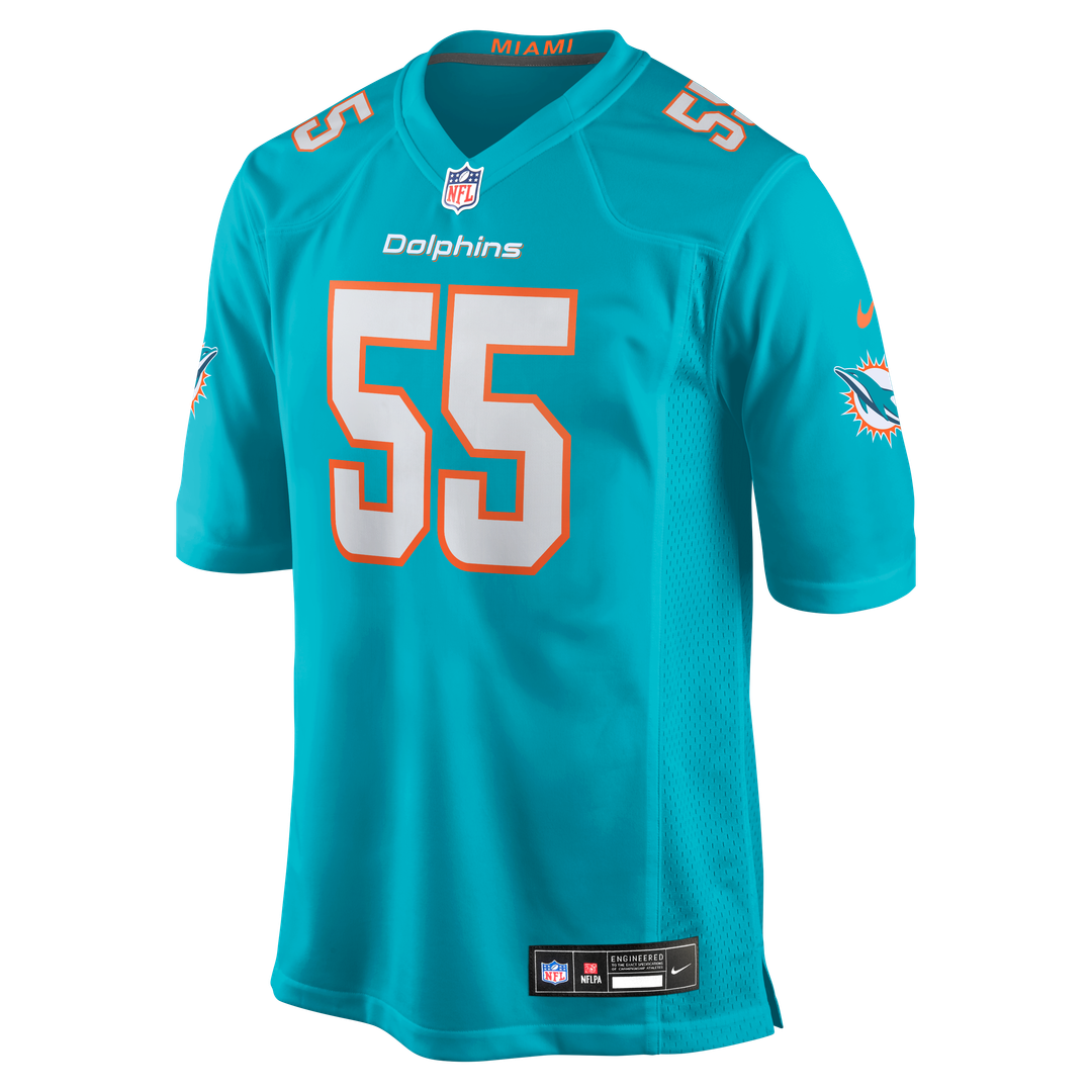 Aaron Brewer Miami Dolphins Game Jersey - Aqua