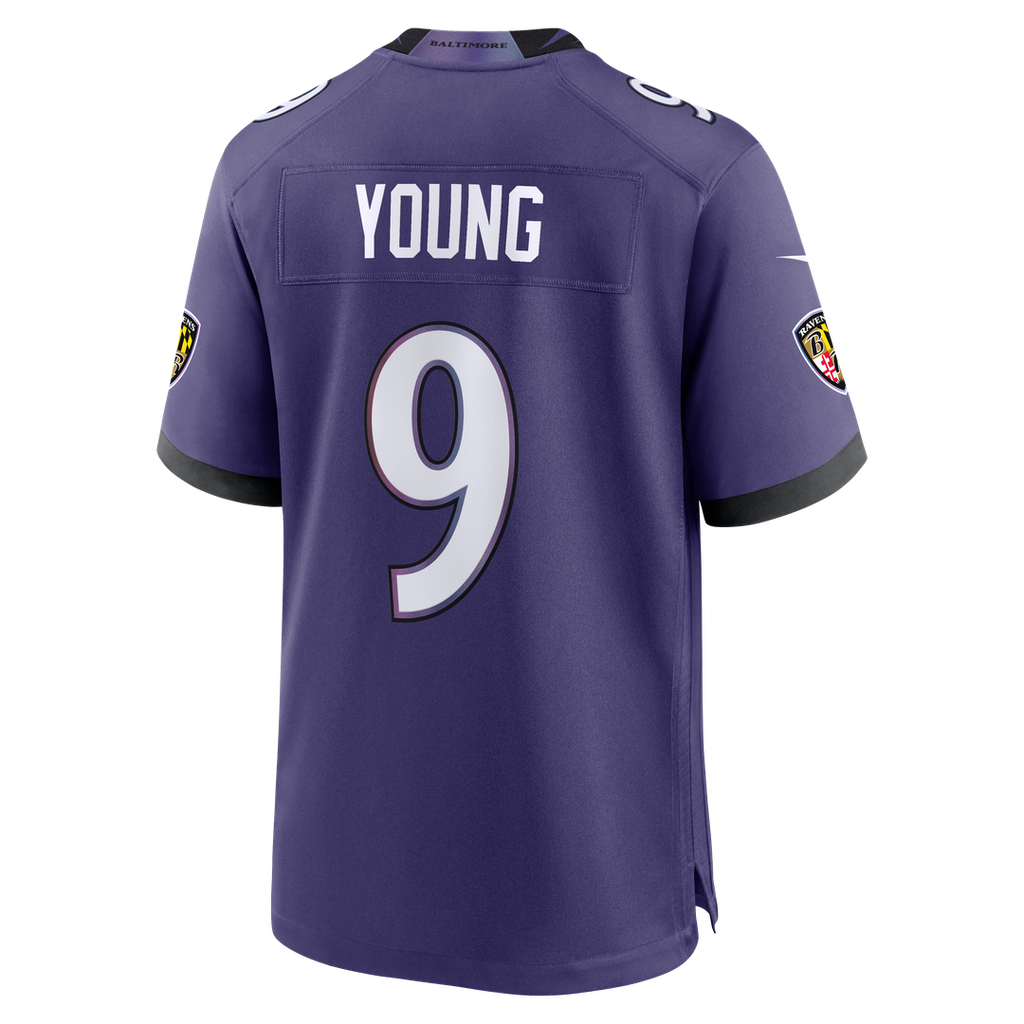 Zion Young Baltimore Ravens Game Jersey - Purple