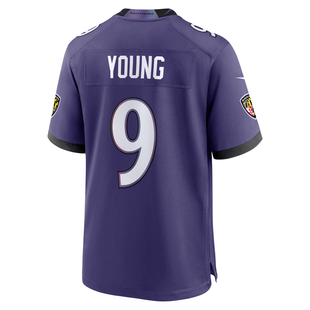 Zion Young Baltimore Ravens Game Jersey - Purple