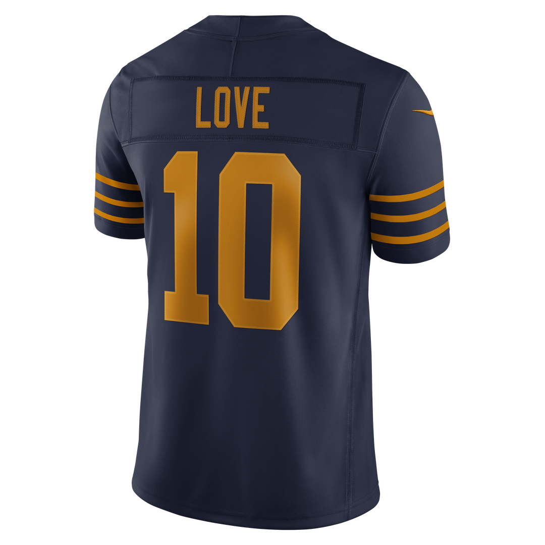 Jordan Love Green Bay Packers Alternate Vapor F.U.S.E. Stitched Limited Jersey - Navy