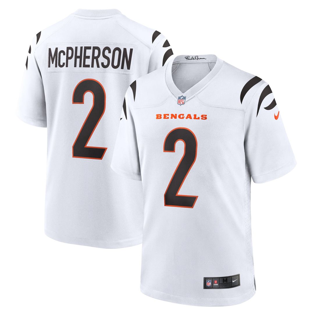 Evan McPherson Cincinnati Bengals Game Jersey - White