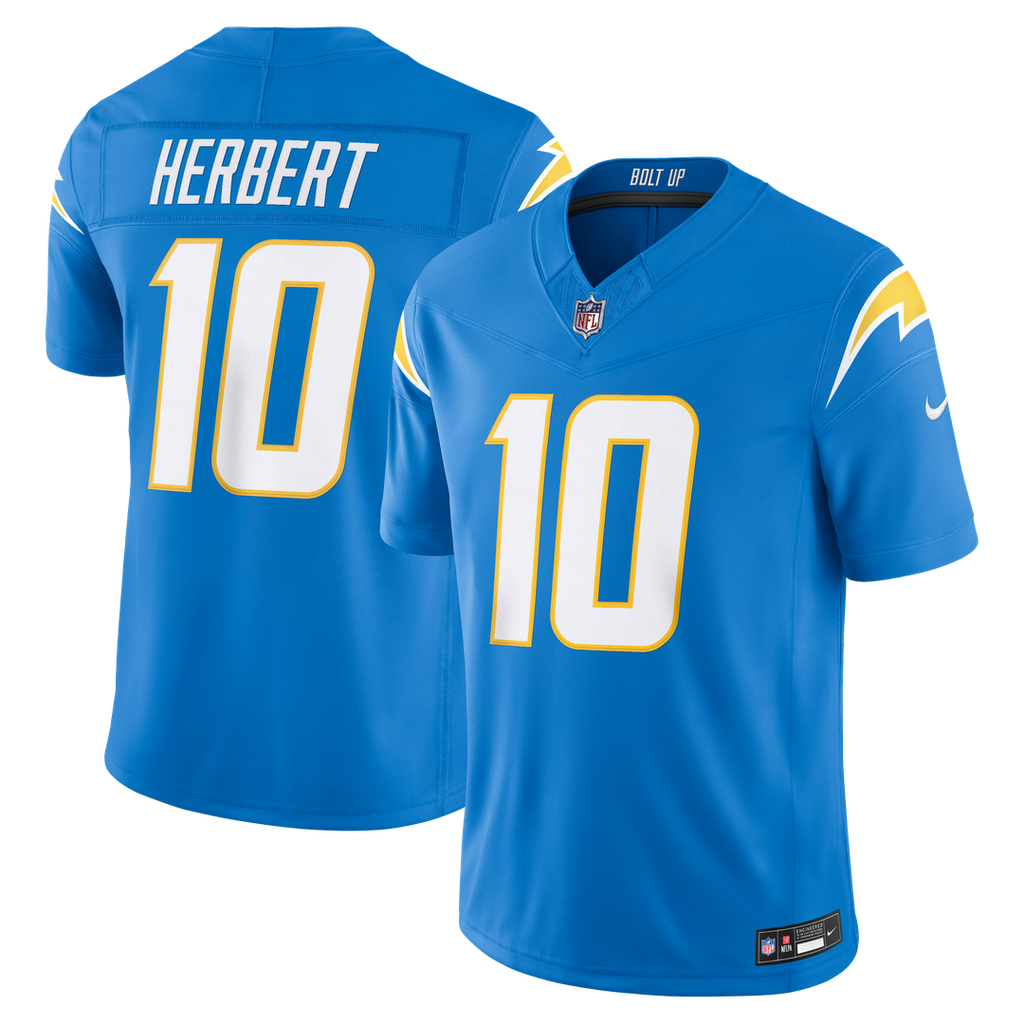 Justin Herbert Los Angeles Chargers Vapor F.U.S.E. Stitched Limited Jersey - Powder Blue
