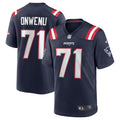 Mike Onwenu New England Patriots Game Jersey - Navy