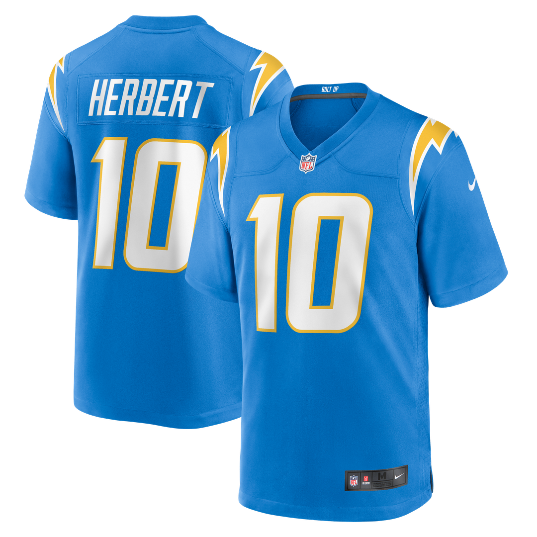 Justin Herbert Los Angeles Chargers Game Jersey - Powder Blue