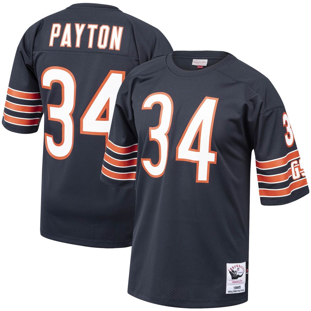 Walter Payton Chicago Bears 1985 Authentic Throwback Jersey - Navy