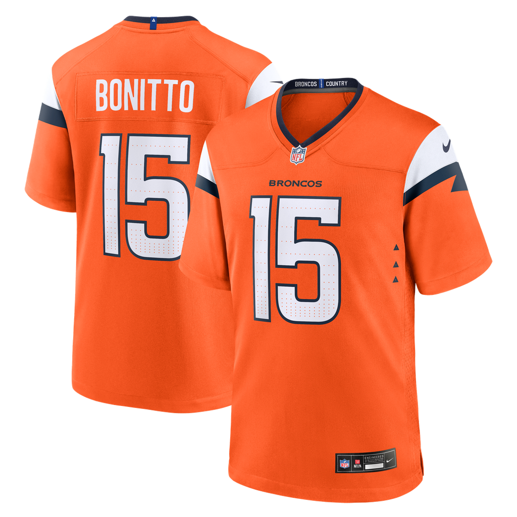 Nik Bonitto Denver Broncos Game Jersey - Orange
