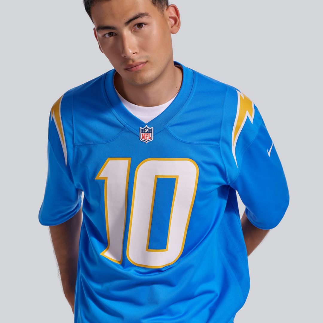 Justin Herbert Los Angeles Chargers Game Jersey - Powder Blue