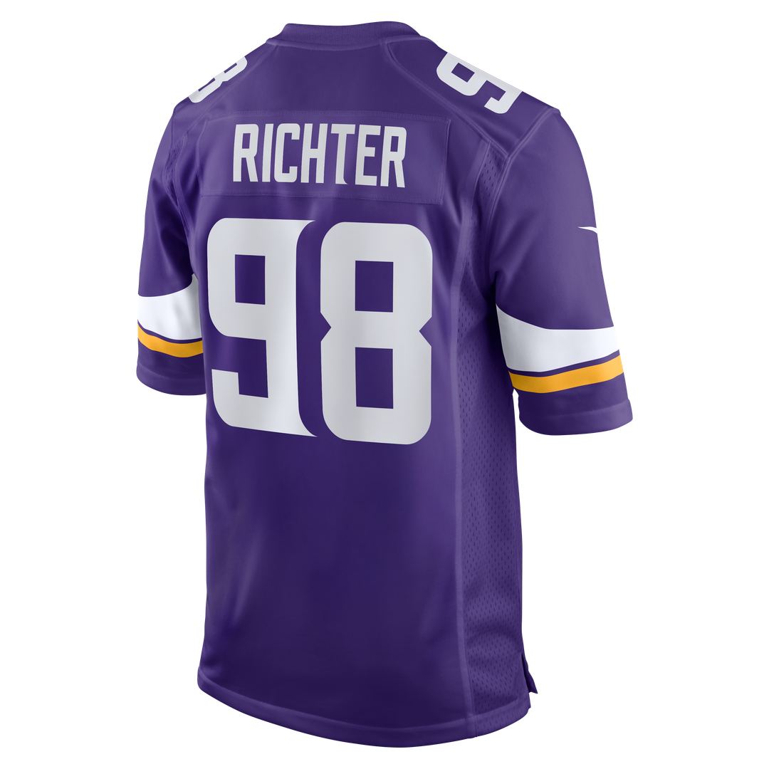 Bo Richter Minnesota Vikings Game Jersey - Purple