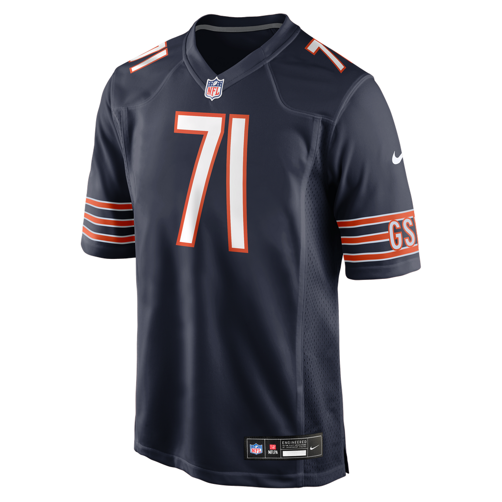 Jedrick Wills Jr. Chicago Bears Game Jersey - Navy
