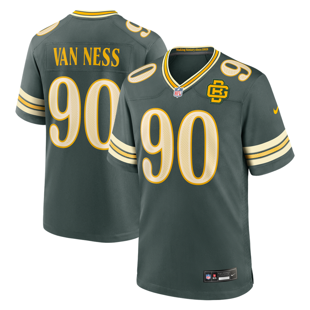 Lukas Van Ness Green Bay Packers 2026 Rivalries Collection Game Jersey - Green