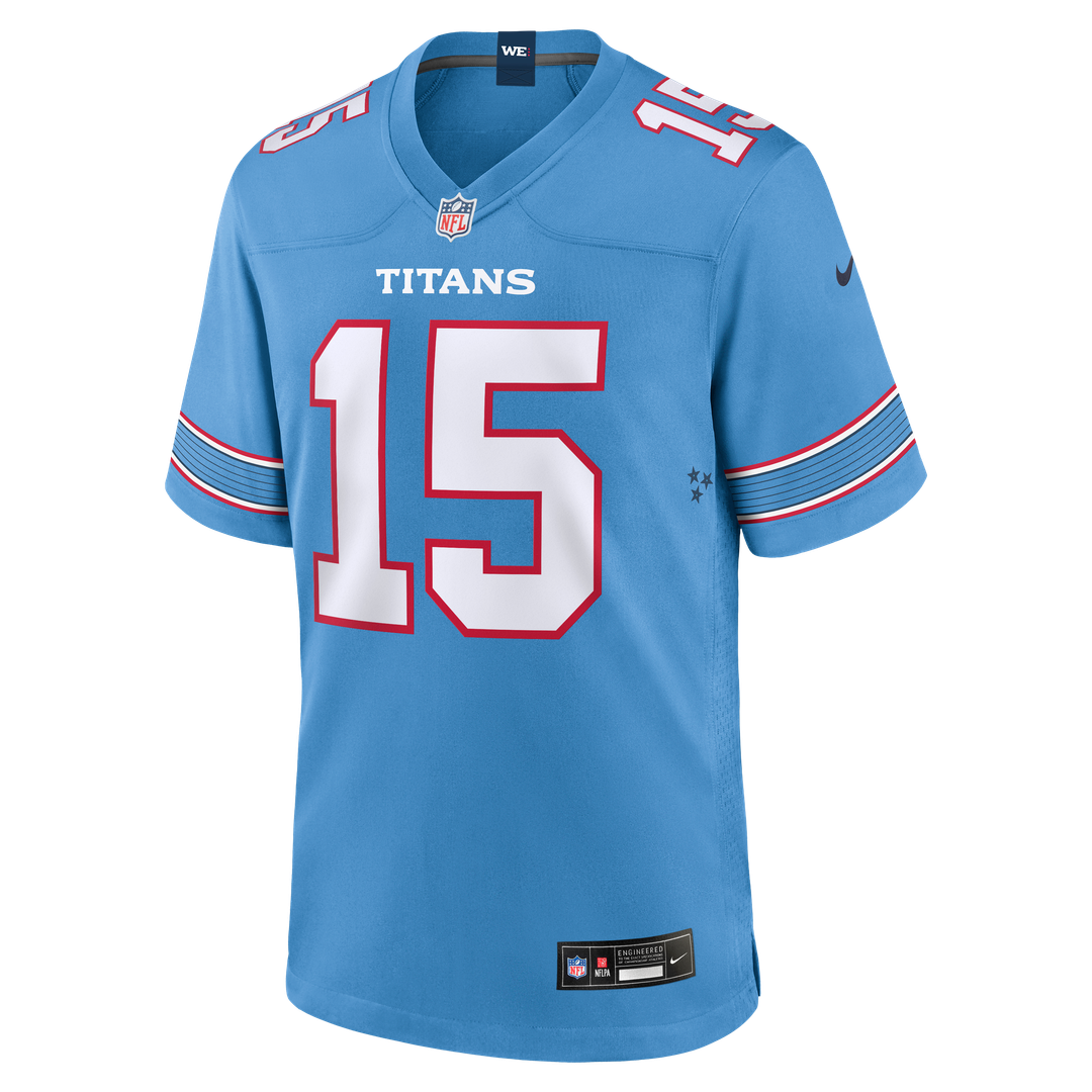 Keldric Faulk Tennessee Titans Game Jersey - Light Blue