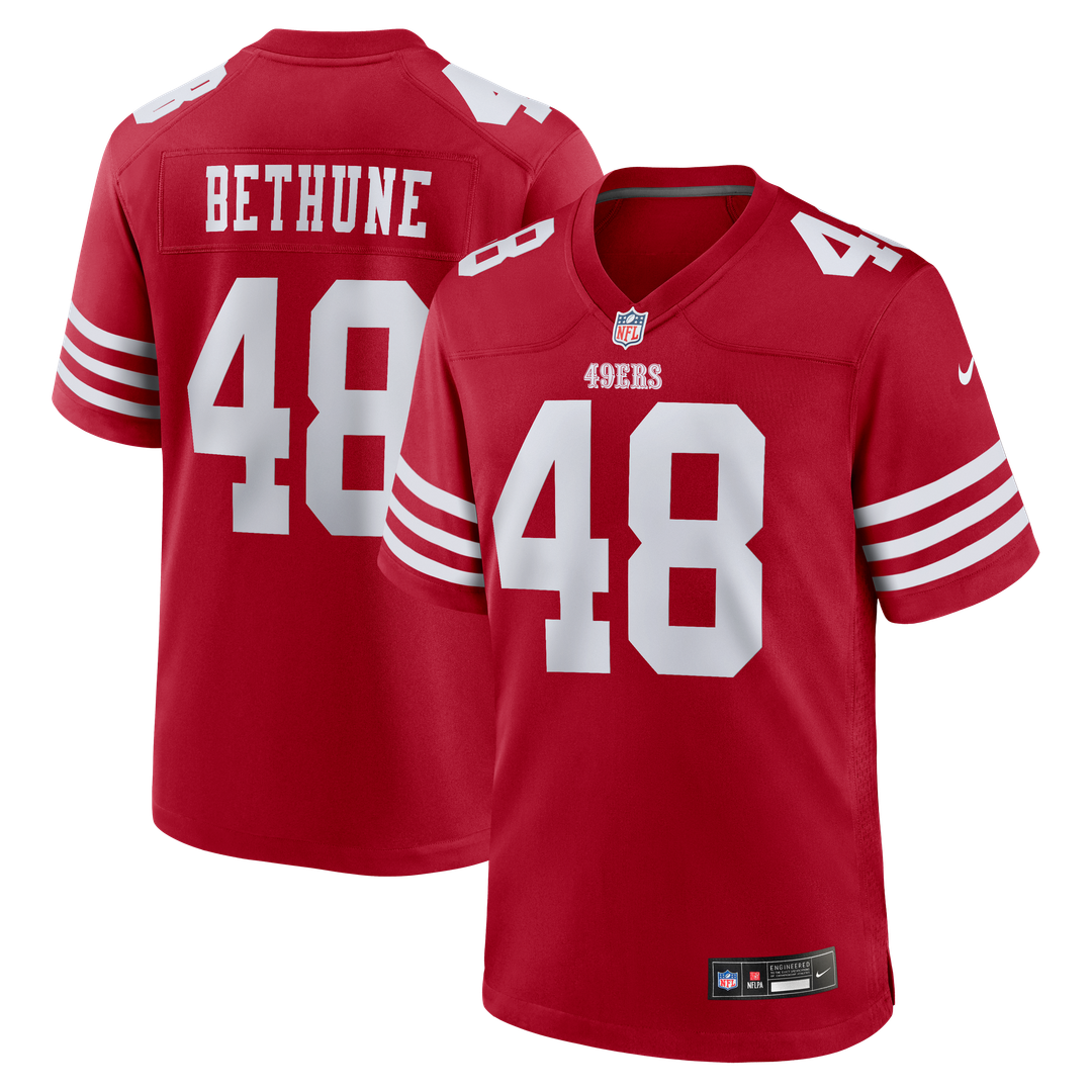 Tatum Bethune San Francisco 49ers Game Jersey - Scarlet