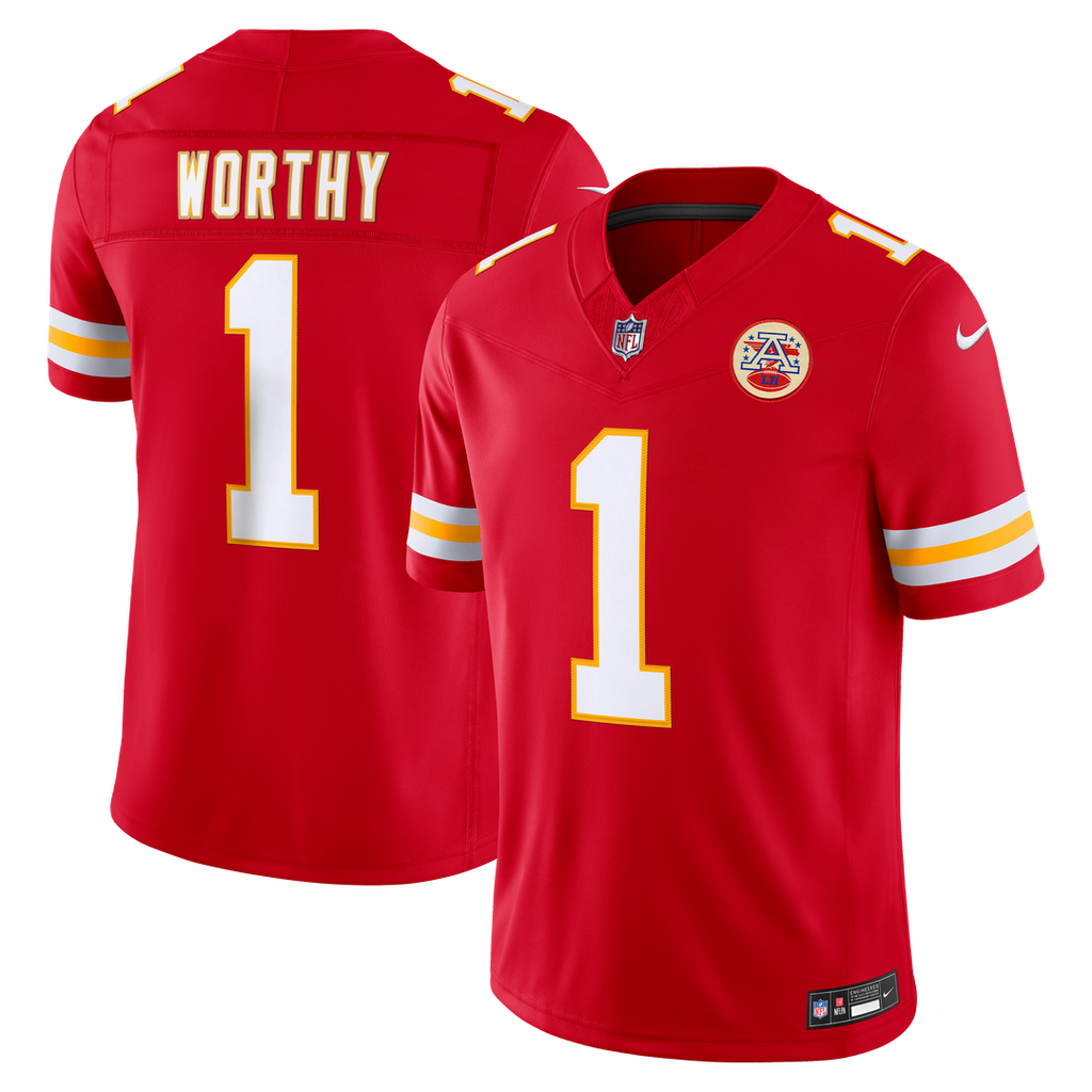 Xavier Worthy Kansas City Chiefs Vapor F.U.S.E. Stitched Limited Jersey - Red