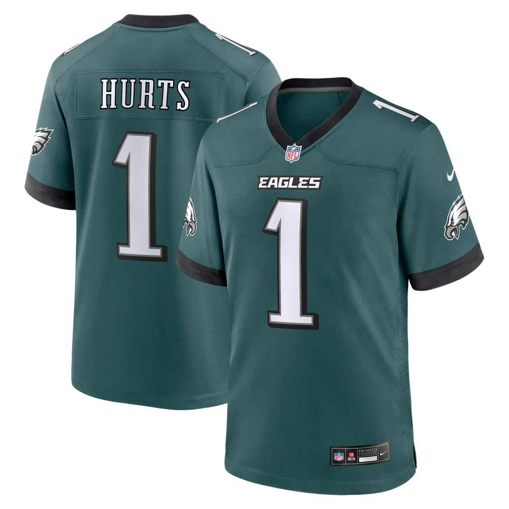 Jalen Hurts Philadelphia Eagles Game Jersey - Midnight Green