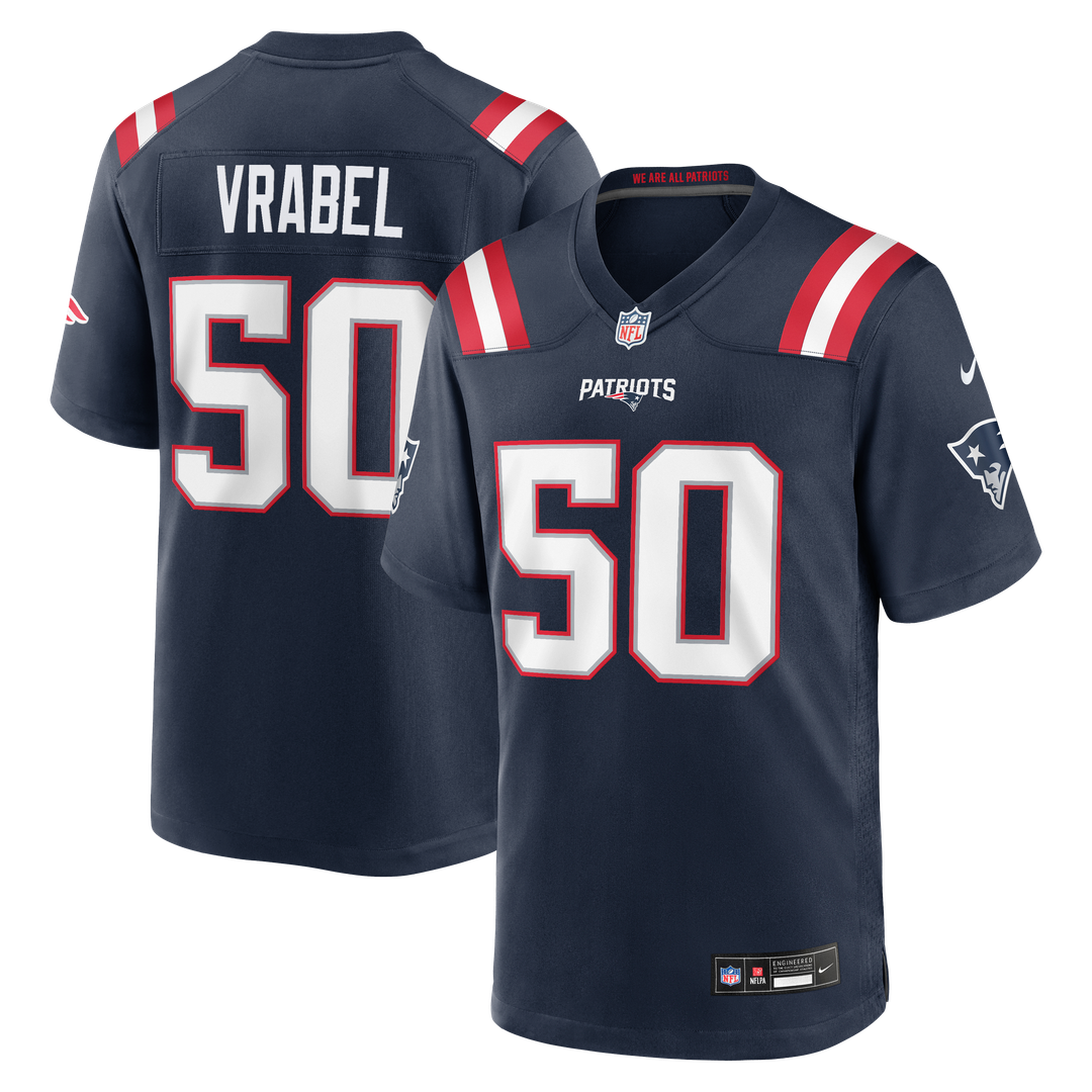 Mike Vrabel New England Patriots Game Jersey - Navy