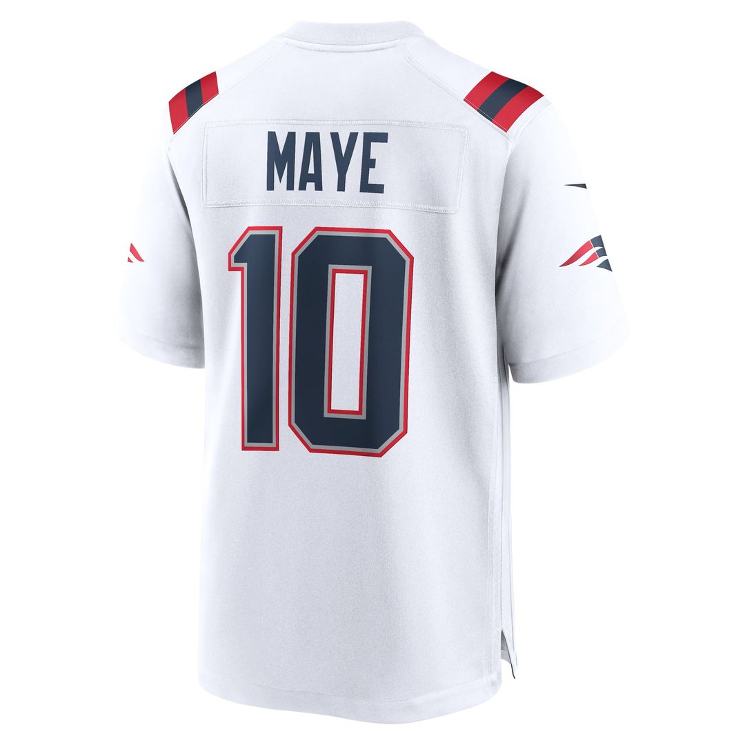 Drake Maye New England Patriots Game Jersey - White