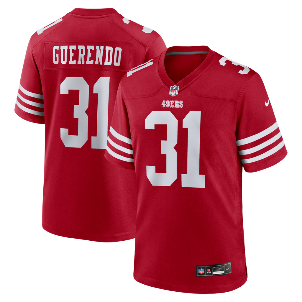 Isaac Guerendo San Francisco 49ers Game Jersey - Scarlet