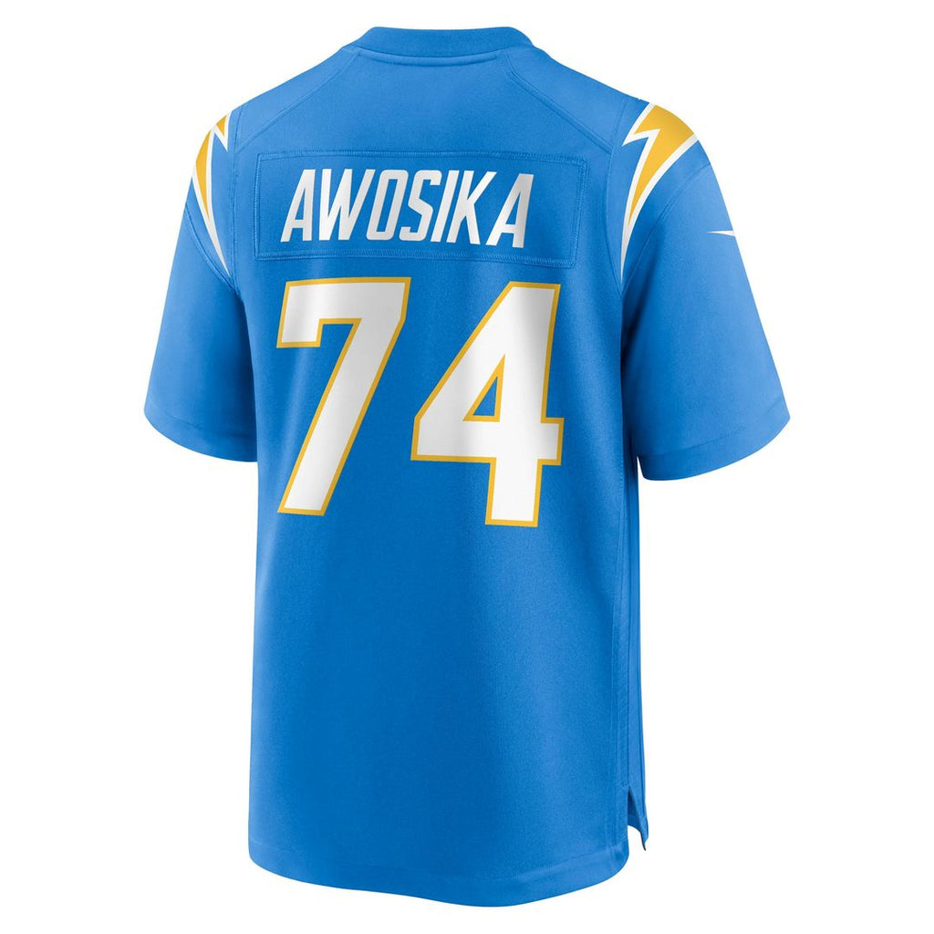 Kayode Awosika Los Angeles Chargers Game Jersey - Powder Blue