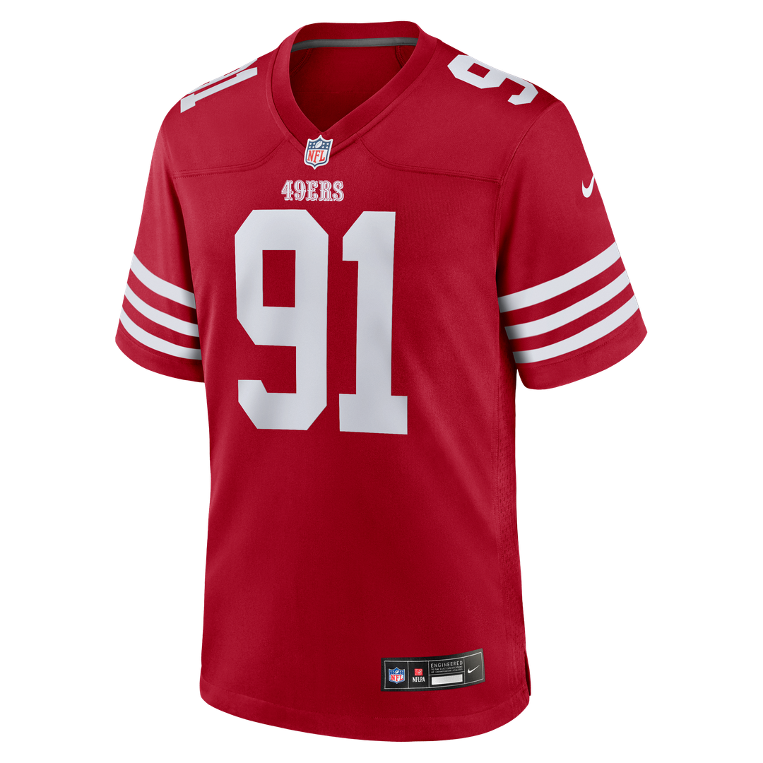 Sam Okuayinonu San Francisco 49ers Game Jersey - Scarlet