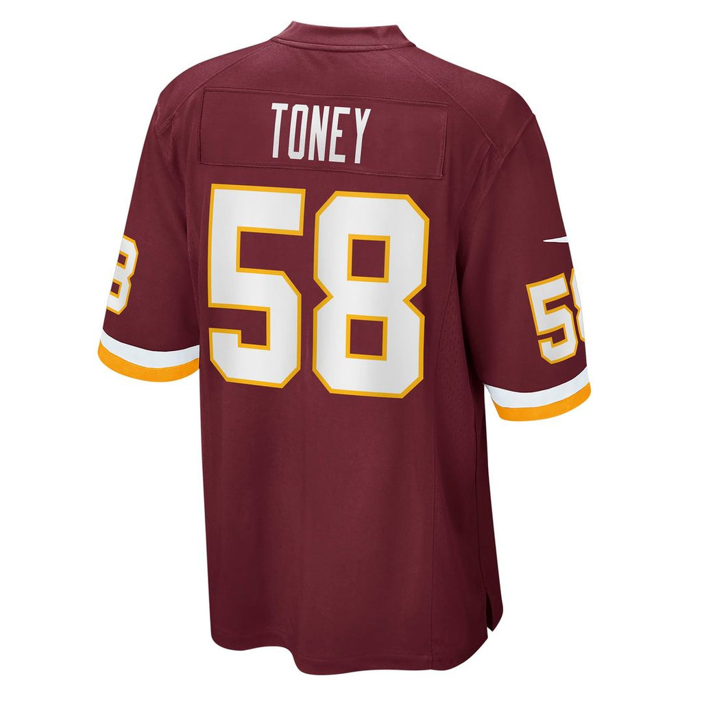 Washington Football Team Shaka Toney Game Jersey - Burgundy