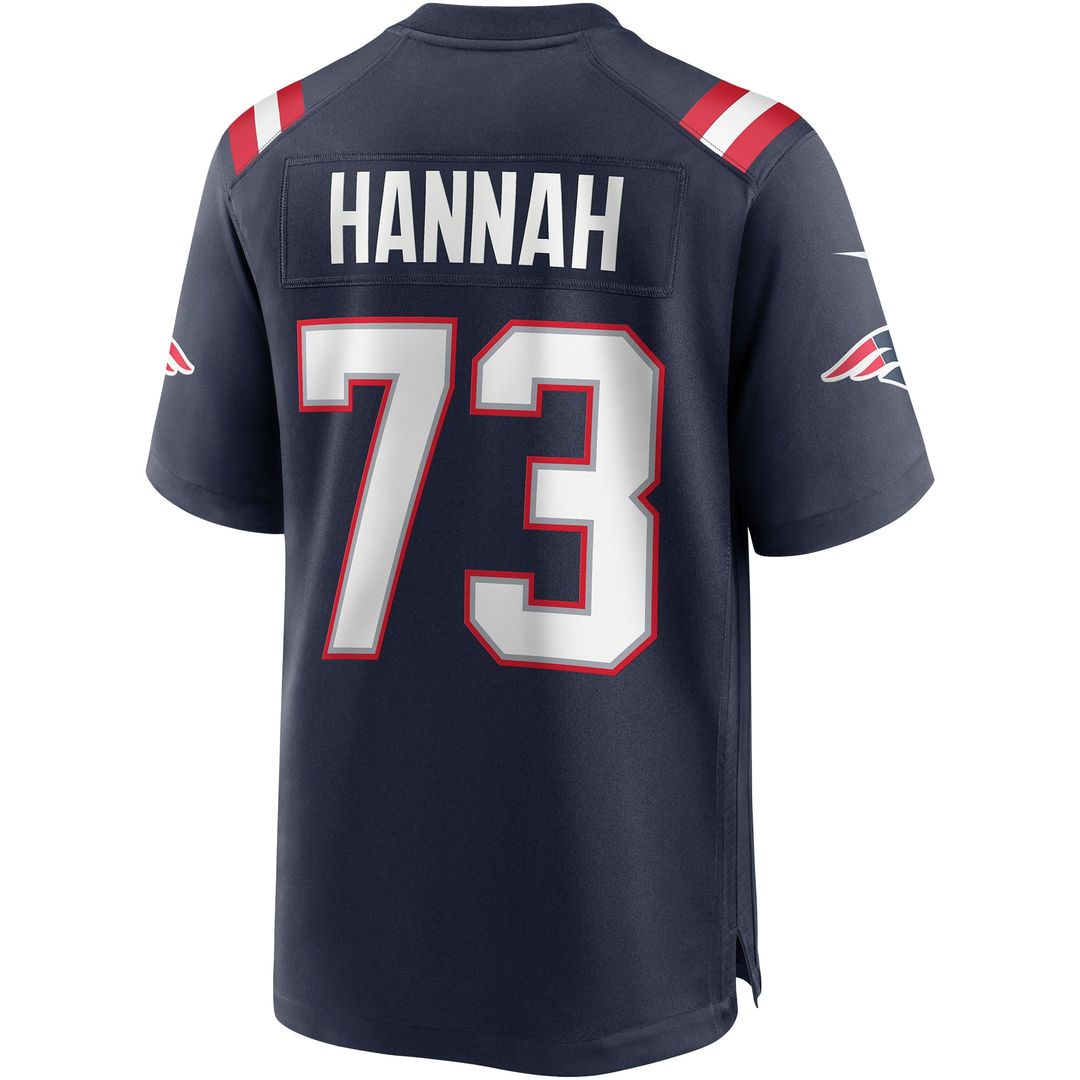 John Hannah New England Patriots Game Jersey - Navy