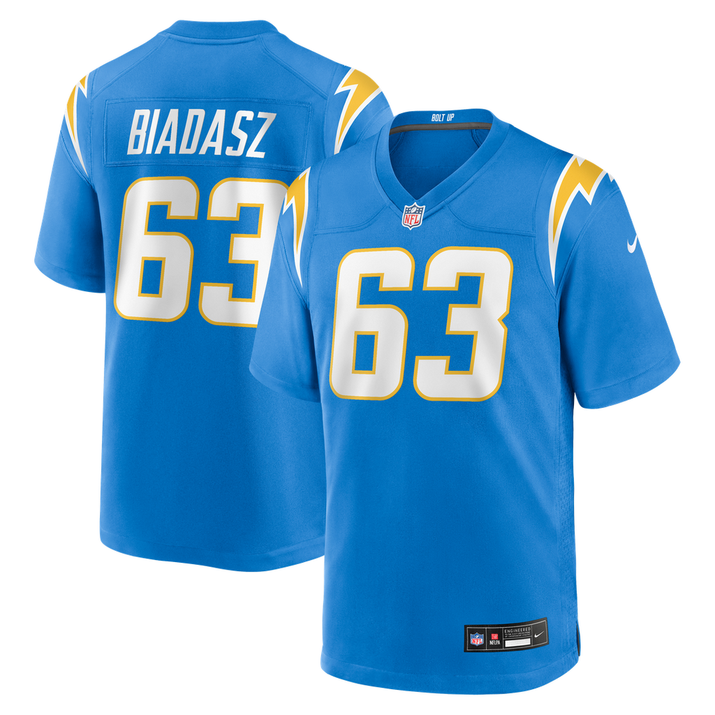 Tyler Biadasz Los Angeles Chargers Game Jersey - Powder Blue