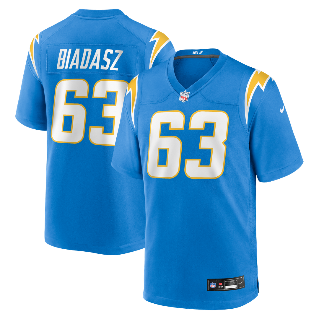 Tyler Biadasz Los Angeles Chargers Game Jersey - Powder Blue