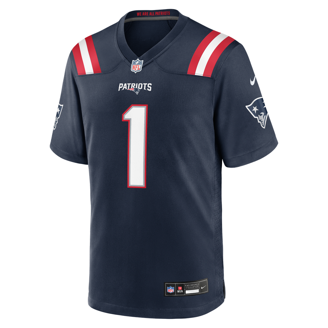 A.J. Brown New England Patriots Game Jersey - Navy