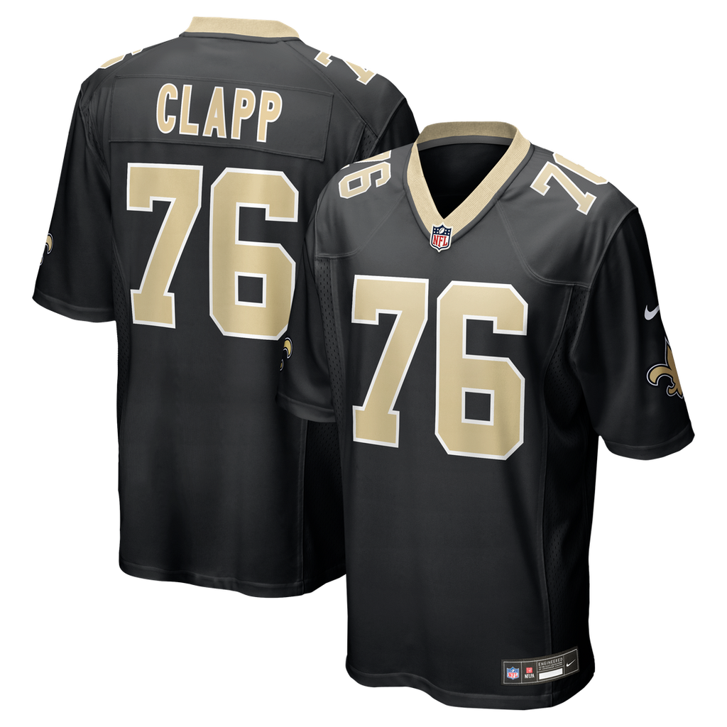 Will Clapp New Orleans Saints Game Jersey - Black