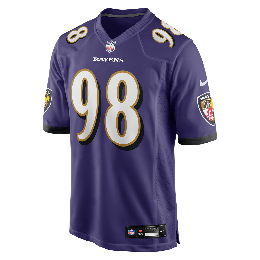 Tony Siragusa Baltimore Ravens Game Jersey - Purple