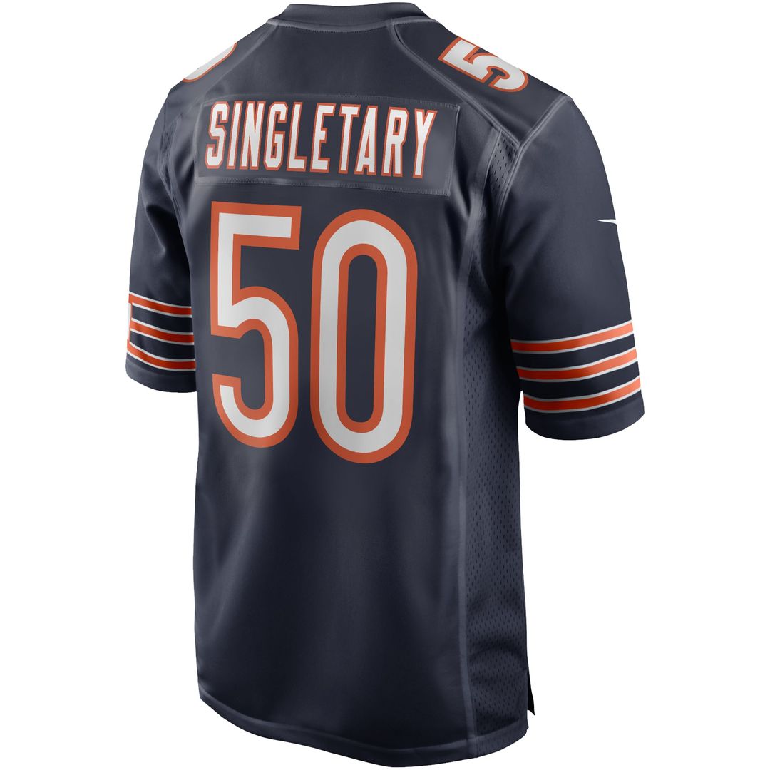 Mike Singletary Chicago Bears Game Jersey - Navy