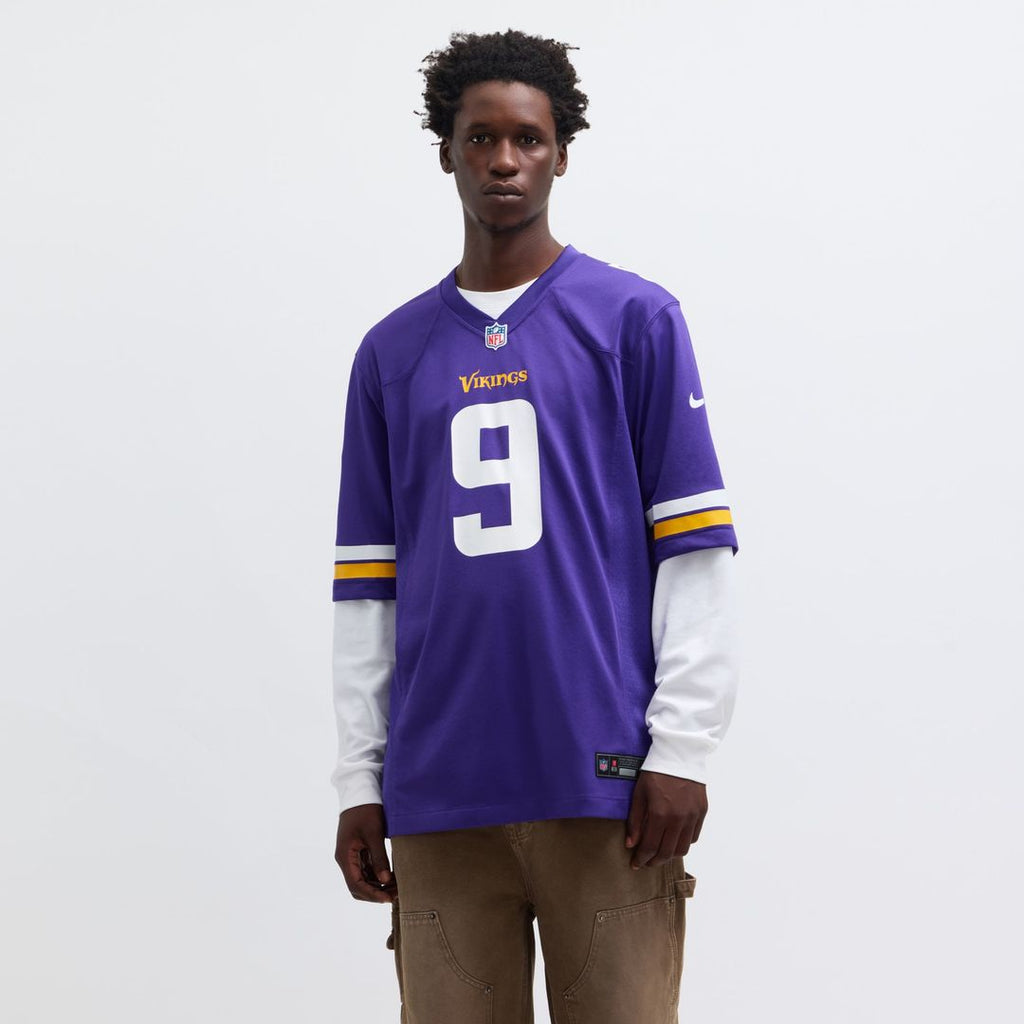 J.J. McCarthy Minnesota Vikings Game Jersey - Purple