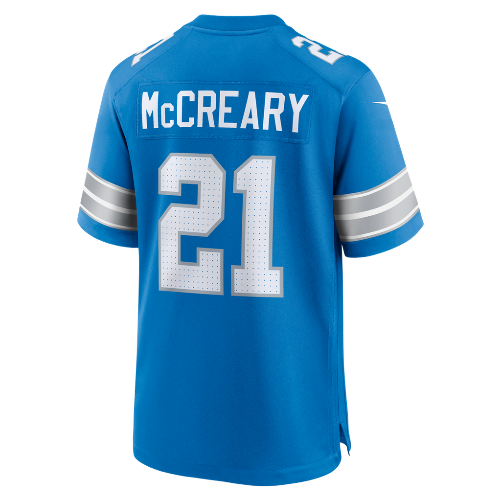 Roger McCreary Detroit Lions Game Jersey - Blue
