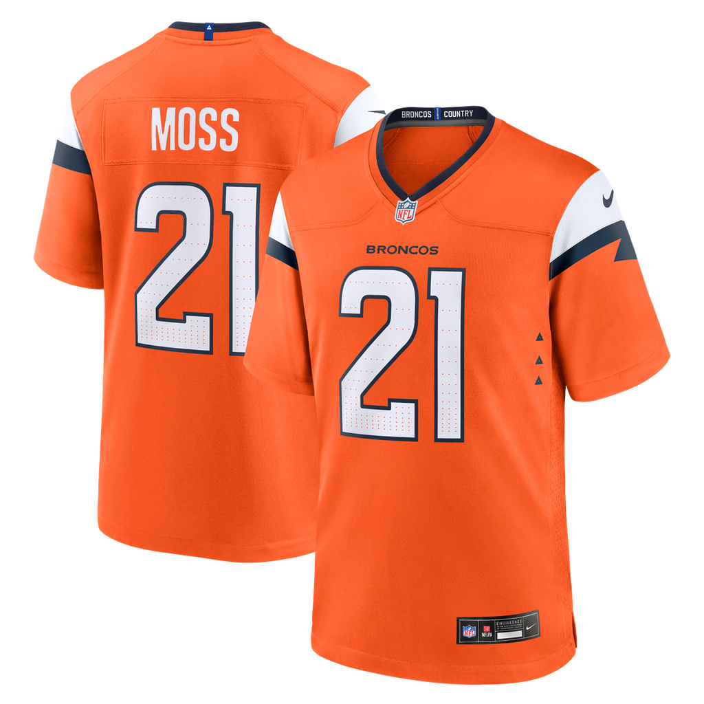 Riley Moss Denver Broncos Game Jersey - Orange