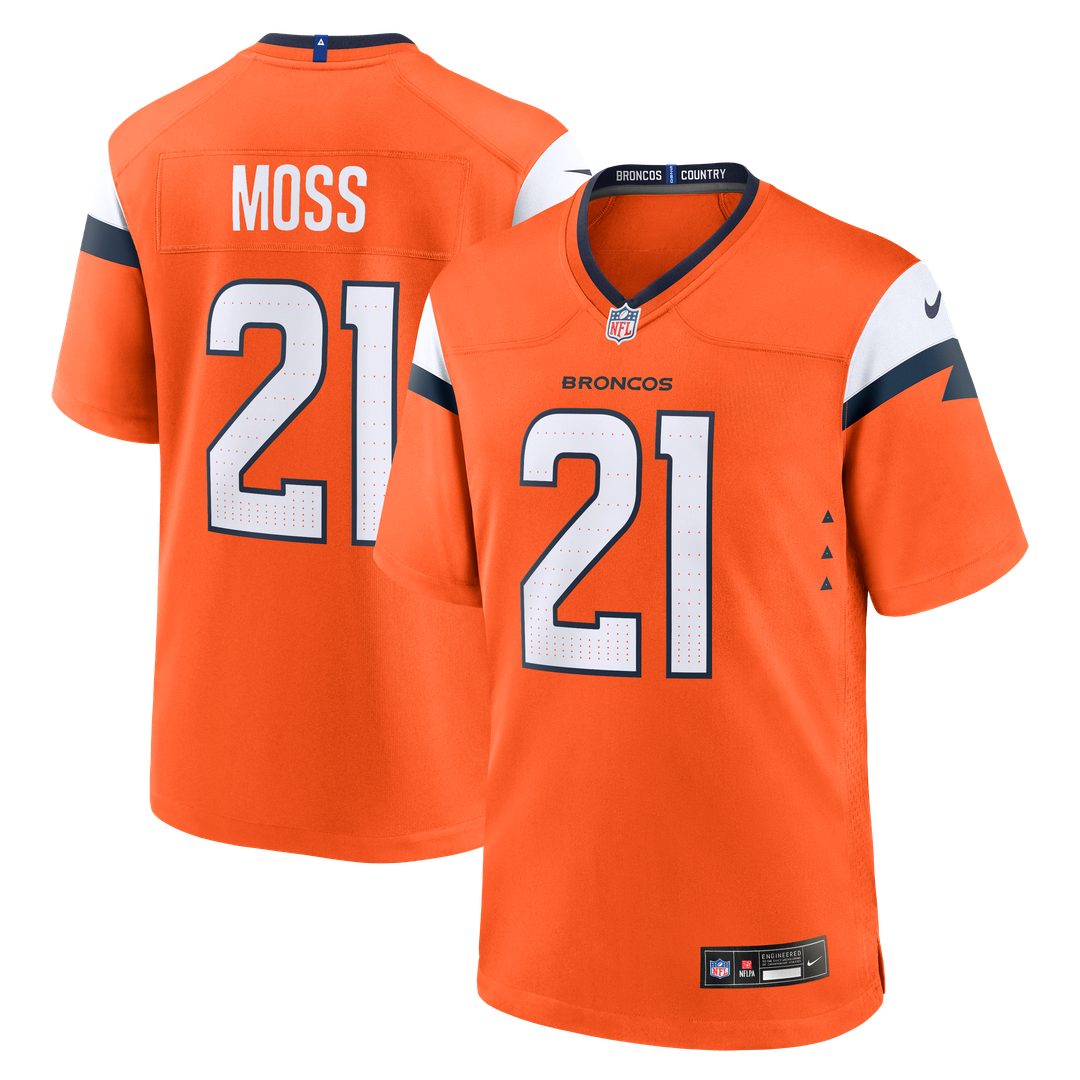 Riley Moss Denver Broncos Game Jersey - Orange