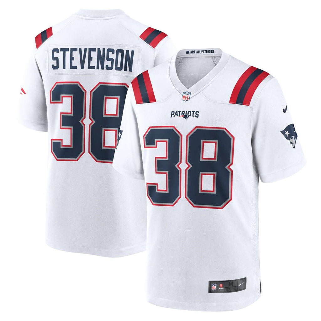 Rhamondre Stevenson New England Patriots Game Jersey - White