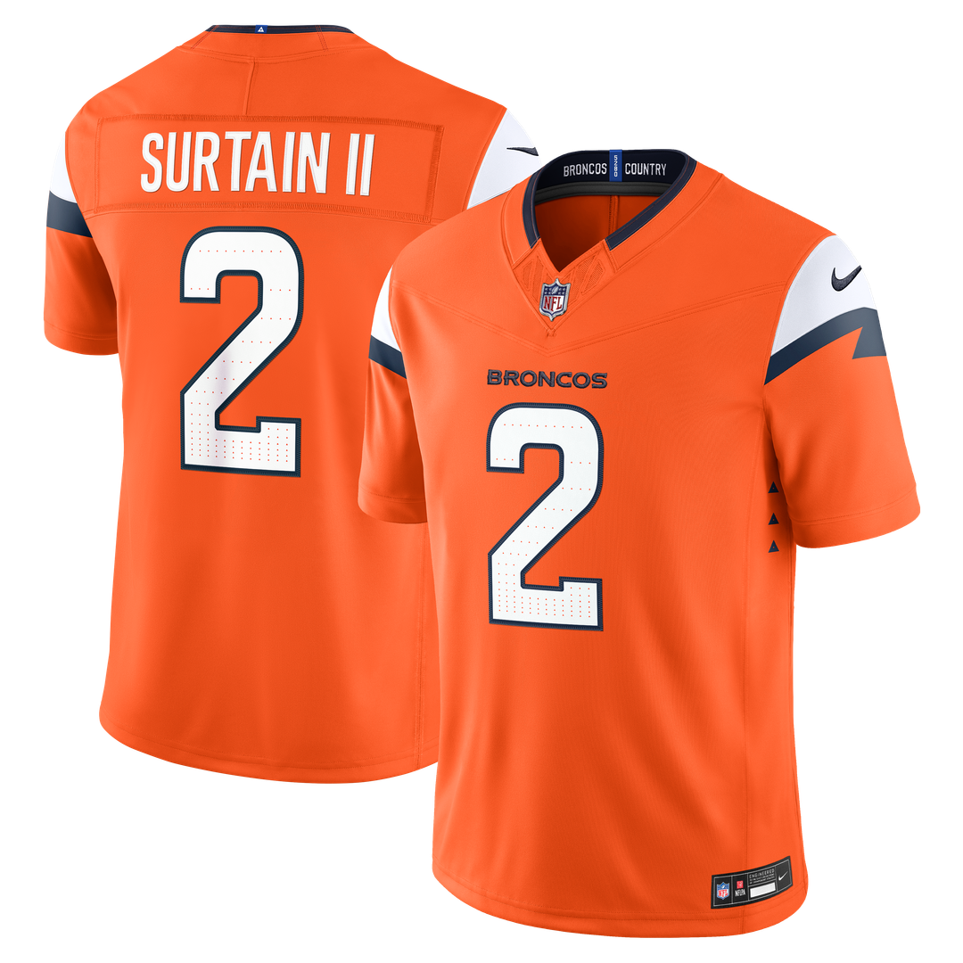 Pat Surtain II Denver Broncos Vapor F.U.S.E. Stitched Limited Jersey - White
