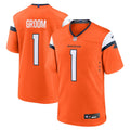 Number 1 Groom Denver Broncos Game Jersey - Orange